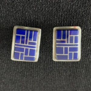 Edison Billy Blue and Silver Earrings